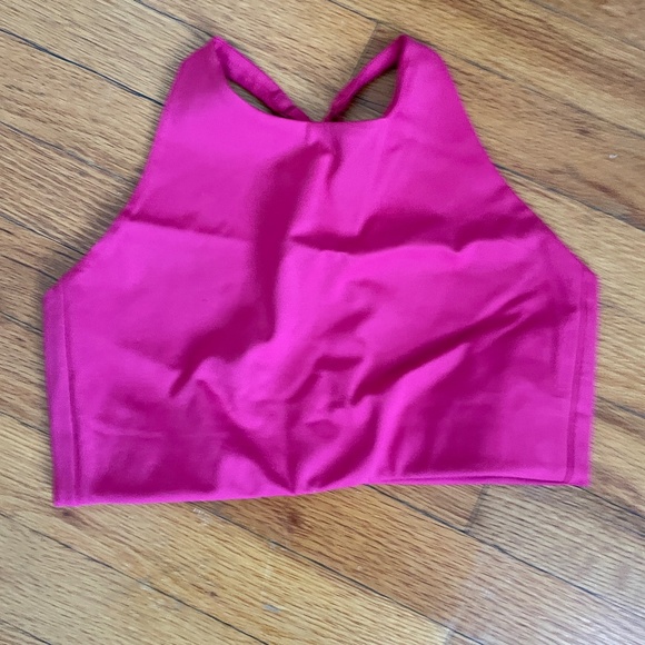 Girlfriend Collective Topanga Pink Sports Bra - Picture 2 of 4